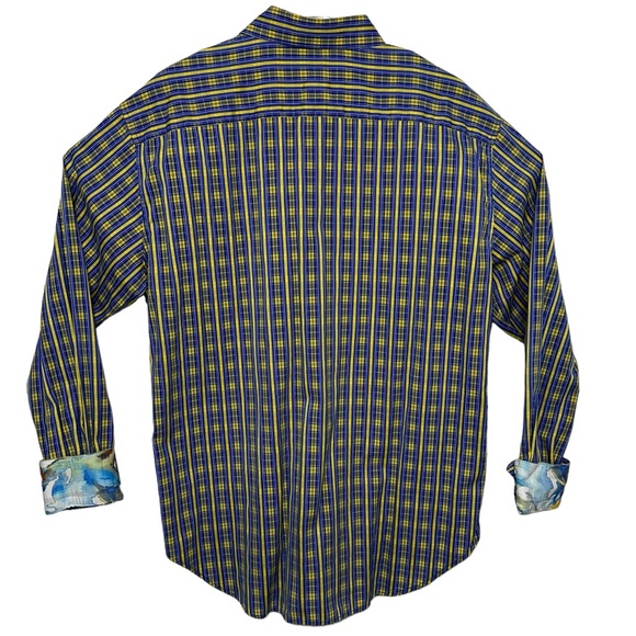 Robert Graham 100% Cotton Plaid Long Sleeve Button Down Shirt Size Extra Large - Picture 3 of 14